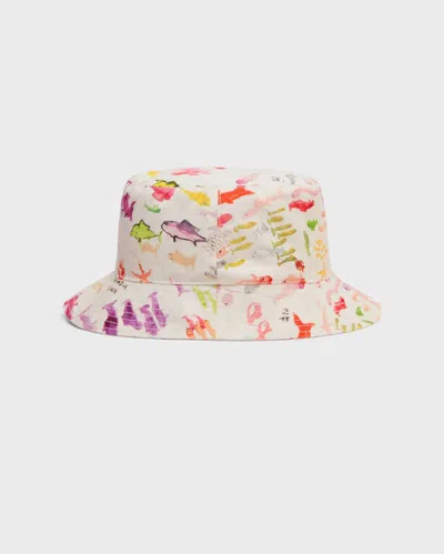 Vilebrequin Linen Bucket Hat Pescador In White