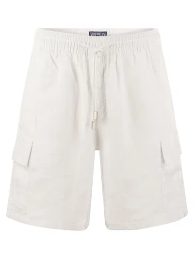 Vilebrequin Nylon Swim Shorts With Pockets And Flap In White