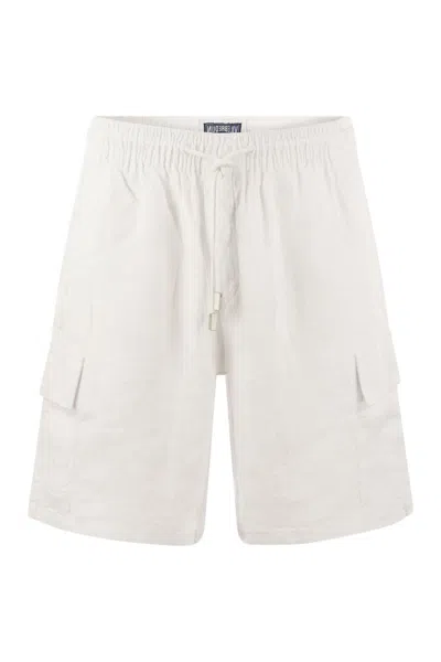 VILEBREQUIN VILEBREQUIN LINEN CARGO BERMUDA SHORTS
