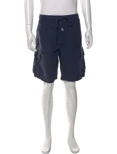 Pre-owned Vilebrequin Linen Cargo Shorts In Blue