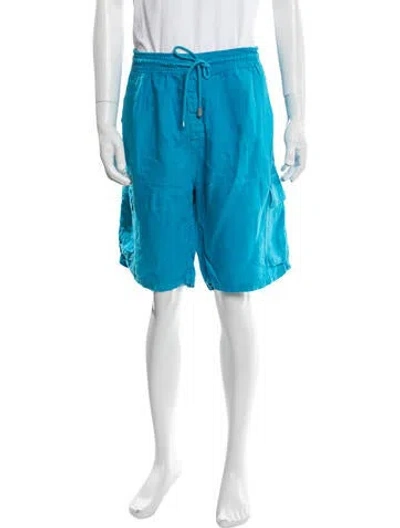 Pre-owned Vilebrequin Linen Cargo Shorts In Blue