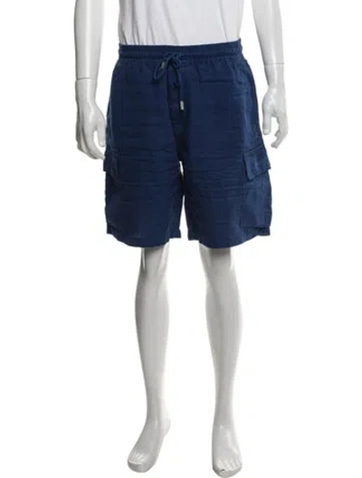 Pre-owned Vilebrequin Linen Cargo Shorts In Blue