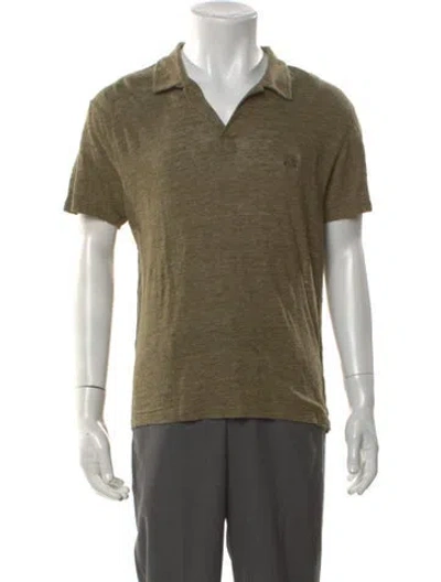 Pre-owned Vilebrequin Linen Collar Polo Shirt In Green