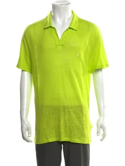 Pre-owned Vilebrequin Linen Collar Polo Shirt In Green