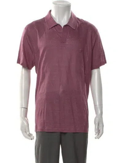 Pre-owned Vilebrequin Linen Collar Polo Shirt In Pink