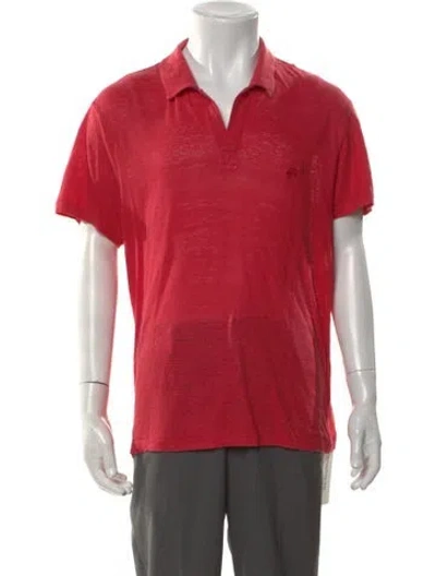Pre-owned Vilebrequin Linen Collar Polo Shirt In Red