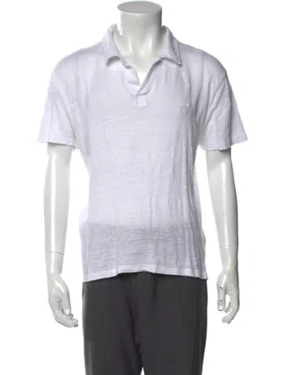Pre-owned Vilebrequin Linen Collar Polo Shirt In White