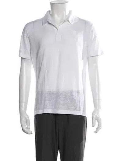 Pre-owned Vilebrequin Linen Collar Polo Shirt In White