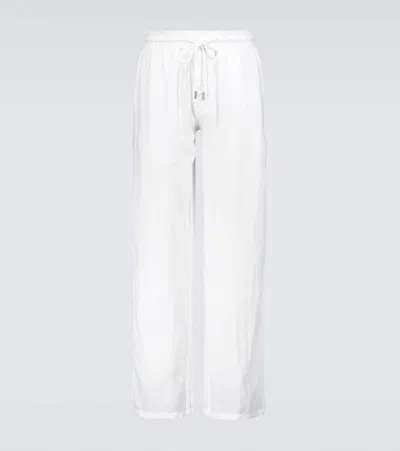 Vilebrequin Drawstring Straight-leg Trousers In White