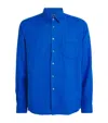 Vilebrequin Solid Linen Shirt In Blue