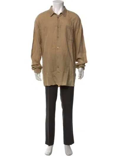 Pre-owned Vilebrequin Linen Long Sleeve Shirt In Brown