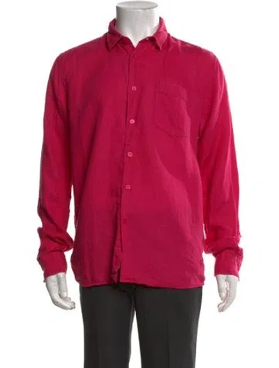 Pre-owned Vilebrequin Linen Long Sleeve Shirt In Pink