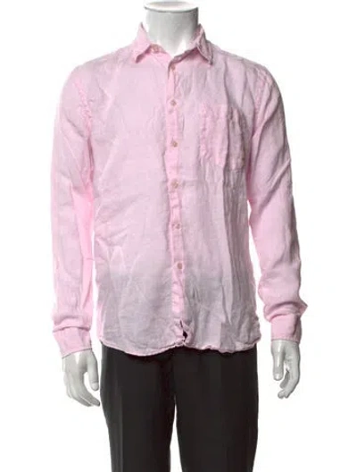 Pre-owned Vilebrequin Linen Long Sleeve Shirt In Pink