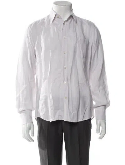 Pre-owned Vilebrequin Linen Long Sleeve Tuxedo Shirt In Neutral