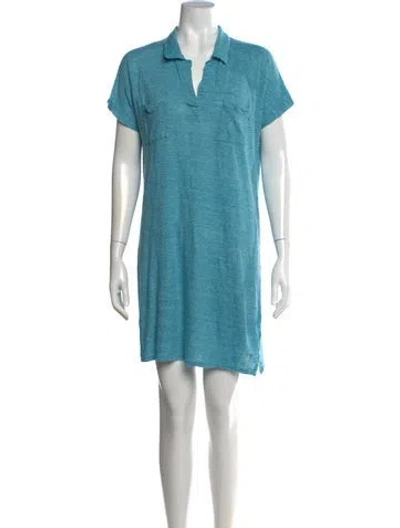 Pre-owned Vilebrequin Linen Mini Dress In Blue