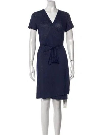 Pre-owned Vilebrequin Linen Mini Dress In Blue