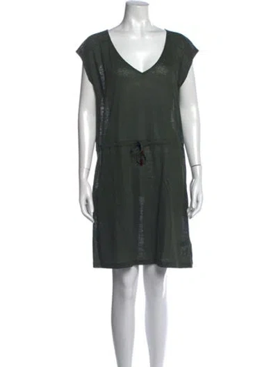 Pre-owned Vilebrequin Linen Mini Dress In Green