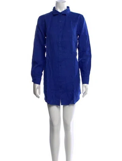 Pre-owned Vilebrequin Linen Mini Dress W/ Tags In Blue