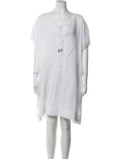 Pre-owned Vilebrequin Linen Mini Dress In White
