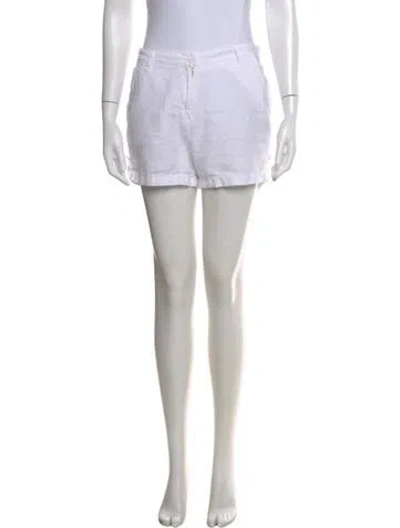 Pre-owned Vilebrequin Linen Mini Shorts In White