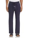 Vilebrequin Linen Regular Fit Drawstring Pants In Navy