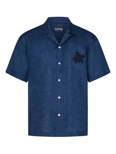 Vilebrequin Linen Shirt In Blue