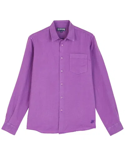 Vilebrequin Linen Shirt In Purple