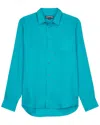 Vilebrequin Linen Shirt In Blue