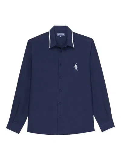 Vilebrequin Linen Shirt In Blue