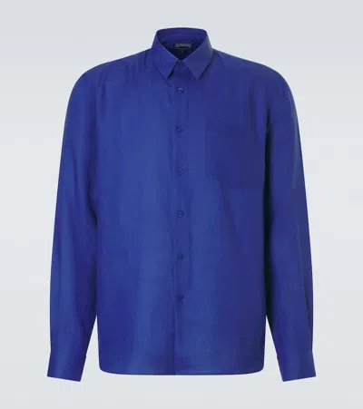 Vilebrequin Linen Shirt In Blue