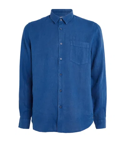 Vilebrequin Linen Shirt In Navy