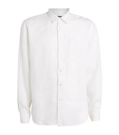 Vilebrequin Caroubis Cotton And Linen-blend Gauze Shirt In White