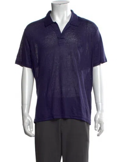 Pre-owned Vilebrequin Linen Short Sleeve Shirt W/ Tags In Blue