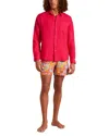 Vilebrequin Linen Solid Classic Fit Shirt In Jasberry