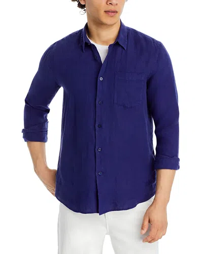 VILEBREQUIN LINEN SOLID CLASSIC FIT SHIRT