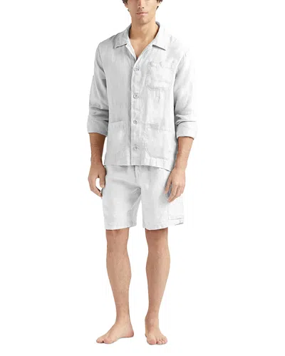 Vilebrequin Linen Solid Overshirt In White