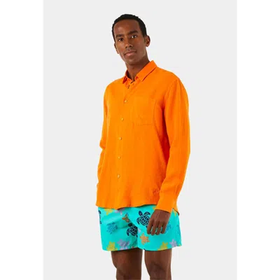 VILEBREQUIN SOLID LINEN SHIRT