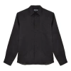 Vilebrequin Linen Solid Shirt In Noir