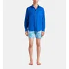 Vilebrequin Men's Caroubis Solid Linen Sport Shirt In Palace