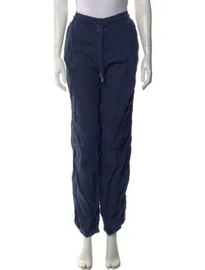 Pre-owned Vilebrequin Linen Straight Leg Pants In Blue