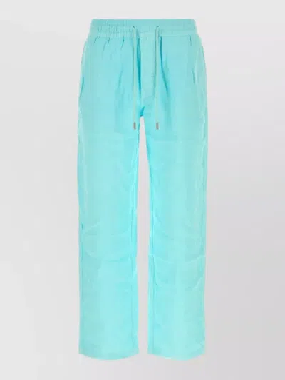Vilebrequin Linen Straight-leg Beach Trousers In Blue