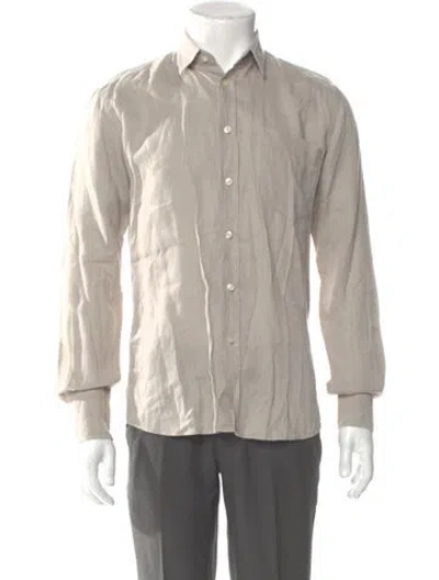 Pre-owned Vilebrequin Linen Striped Shirt In Gray