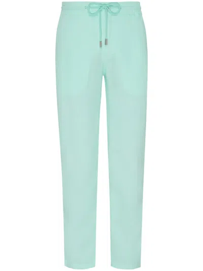 Vilebrequin Linen Trousers In 蓝色