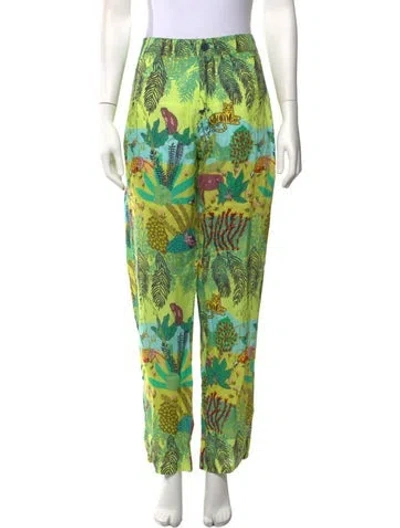 Pre-owned Vilebrequin Linen Wide Leg Pants In Green