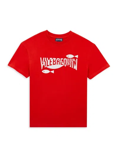 Vilebrequin Kids' Little Boy's & Boy's Fish Logo Cotton T-shirt In Red