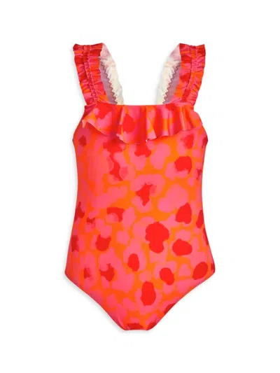 Vilebrequin Little Girl's & Girl's Leopard One-piece Swimsuit In New Leopard