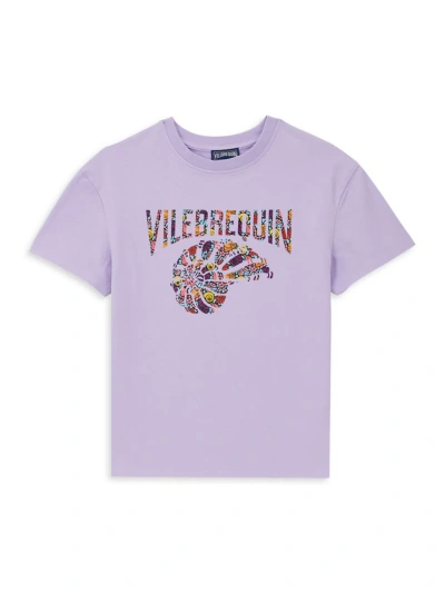 Vilebrequin Kids' Little Girl's & Girl's Logo Printed Seashell T-shirt In Lilac
