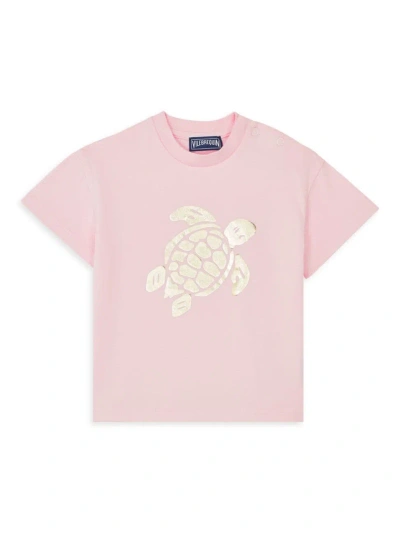 Vilebrequin Little Girl's & Girl's Turtle Cotton T-shirt In Pink