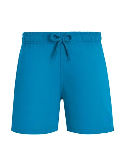 Vilebrequin Kids' Logo-appliqué Swim Shorts In Blue