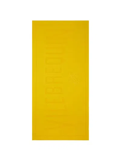 Vilebrequin Logo Beach Towel In Brown